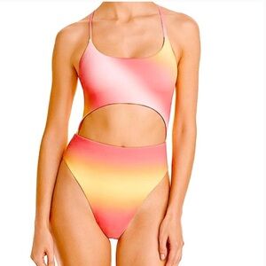 New Aqua One piece Ombre Cut Out Swimsuit